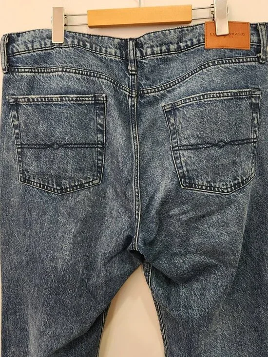 Lucky Brand 363 Cotton Linen Vintage Straight Denim Blue Jeans Men's Size 36x32 - Picture 4 of 15